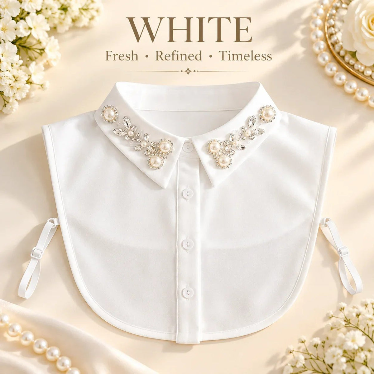 🔥 Holiday Celebration 50% OFF ✨-Add Instant Elegance with This Jeweled Detachable Collar 💎