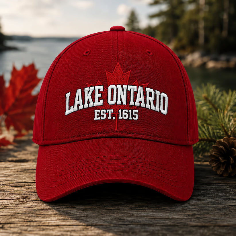 🔥 Last Day 50% OFF✨-🧢Lake Ontario Forever Embroidered Cotton Cap for Timeless Heritage Style 🌊✨
