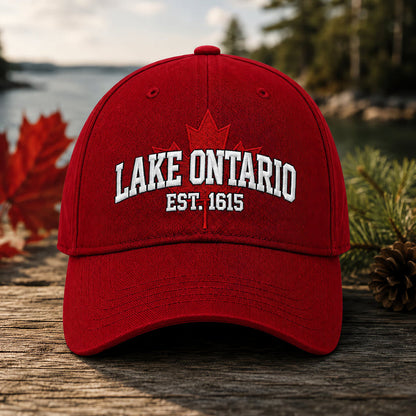 🔥 Last Day 50% OFF✨-🧢Lake Ontario Forever Embroidered Cotton Cap for Timeless Heritage Style 🌊✨