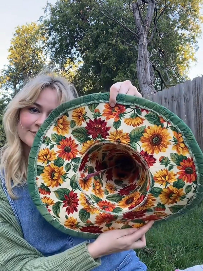 ✨Last day Promotion 🔥-🧙‍♀️ Quilted Witch Hat – Handcrafted Folk Art Style for Unique Halloween Charm 🎃