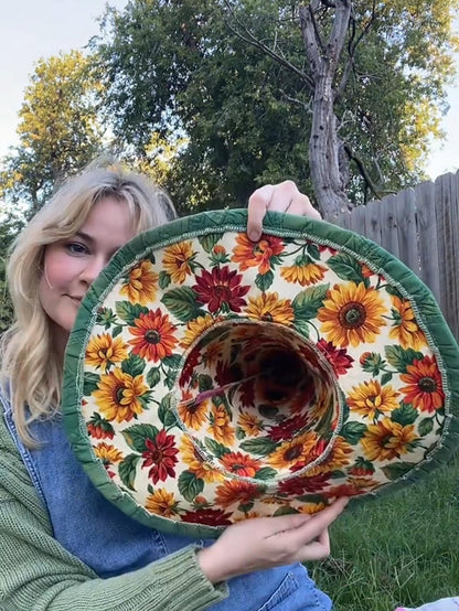 ✨Last day Promotion 🔥-🧙‍♀️ Quilted Witch Hat – Handcrafted Folk Art Style for Unique Halloween Charm 🎃