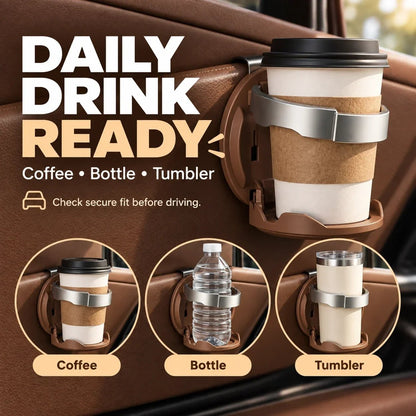 🥤 Last Day 50% OFF✨-🚗Foldable Car Door Cup Holder & Phone Stand for Easy 📱