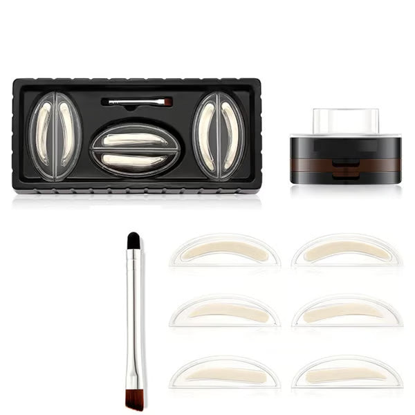 🔥 50% OFF – Instant Eyebrow Stamp – Adjustable 2-Color Brow Powder for Fuller, Natural-Looking Brows