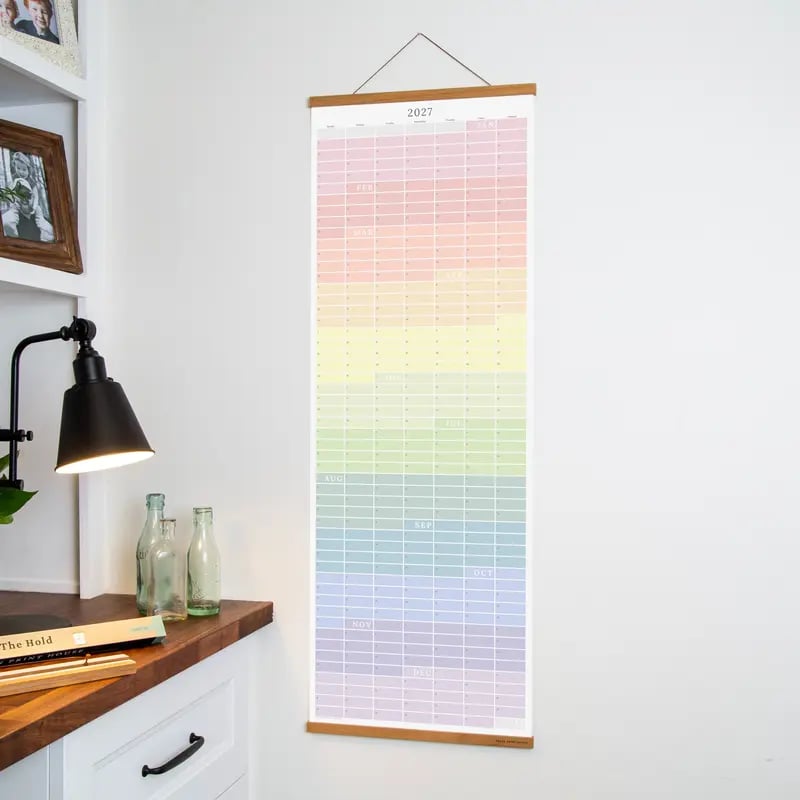 🗓️🏡 2027 Cozy Pecan Print Wall Calendar – 12-Month Vertical Planner