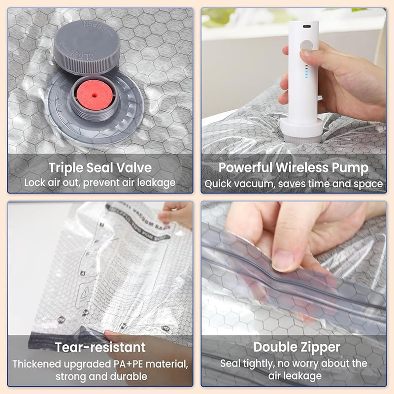 🔥 Holiday Celebration 50% OFF ✨- 🎁 Cordless Travel Vacuum Storage Compression Bag Set✈️