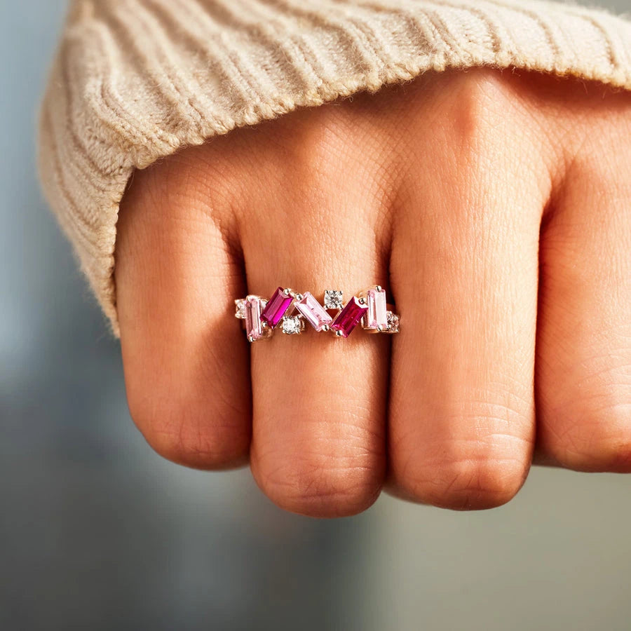 I Am Enough Pink Broken Ring
