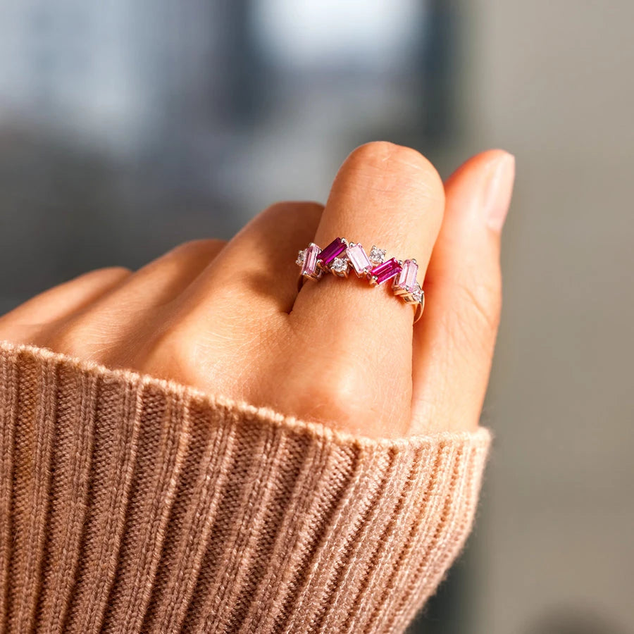 I Am Enough Pink Broken Ring