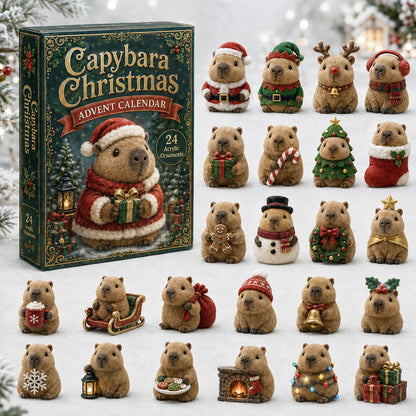 🎄 Last Day 50% OFF🎁-🦫Capybara Christmas Advent Calendar 2026 with 24 Cute Charm Surprises for Festive Holiday Fun ✨