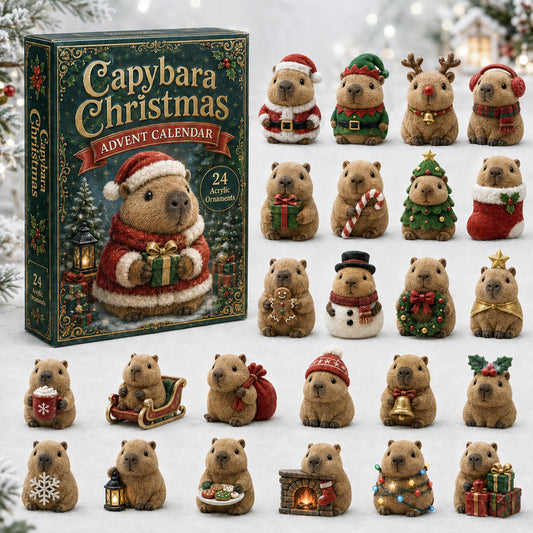 🎄 Last Day 50% OFF🎁-🦫Capybara Christmas Advent Calendar 2026 with 24 Cute Charm Surprises for Festive Holiday Fun ✨