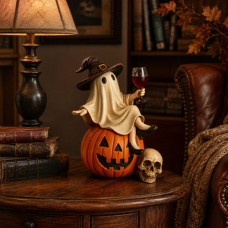 ⏰Last day Promotion 🔥-🎃 Unique Ghost Wine Decor for a Fun Halloween Celebration ✨