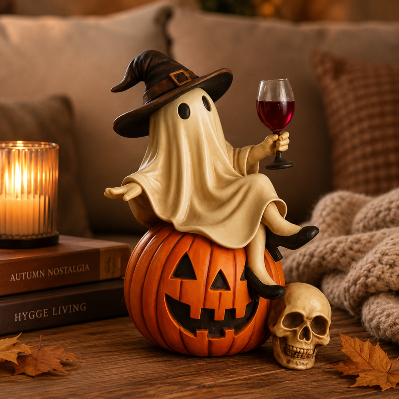 ⏰Last day Promotion 🔥-🎃 Unique Ghost Wine Decor for a Fun Halloween Celebration ✨