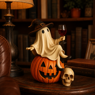 ⏰Last day Promotion 🔥-🎃 Unique Ghost Wine Decor for a Fun Halloween Celebration ✨
