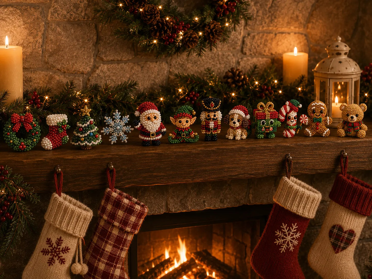 🔥Last Day 60% OFF -🎄Christmas Beaded DIY Ornament Kit – ✨3D Handmade Holiday Decorations & Creative Craft Set