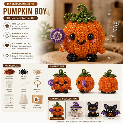 ⏰Last day Promotion 🔥-Halloween 3D Beaded Character Kit – 🎃Handmade Spooky Party Decorations
