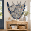 ⏰Last day Promotion 🔥-🌊✨ Coastal Fishing Net Wall Hanging with Fairy Lights
