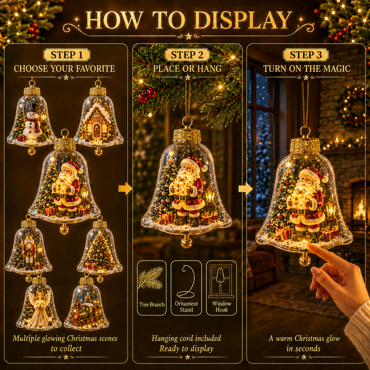 🎄 Last Day 50% OFF✨-🎅Light-Up Christmas Story Ornament for Magical Mini Holiday Scene Decor ✨