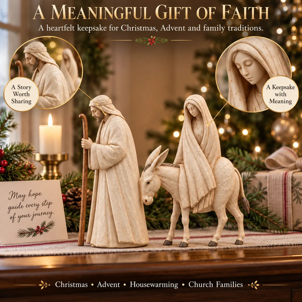 🤍 Holiday Celebration 50% OFF ✨-✝️Journey to Bethlehem Nativity Figurine Set ✨