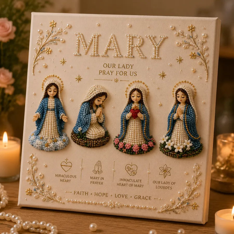 🔥 Last Day 75% OFF – ✝️DIY Jesus Pearl Art Kit – Faith-Inspired 3D Beaded Christian Wall Artwork