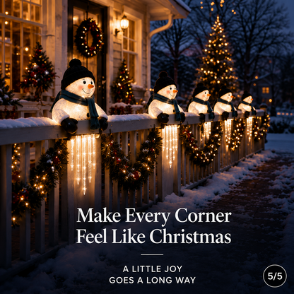 🤎Last day Promotion 🔥-⛄WinterGlow Snowman Icicle Lights for Magical Christmas Decor ✨