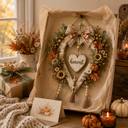 ⌛Last day Promotion🍂 -🌾Harvest Heart Farmhouse Wall Decor for Cozy Fall Charm & Rustic Home Style ✨