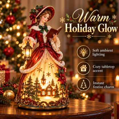 🏮 Holiday Celebration 50% OFF ✨- ❤️ Victorian Christmas Caroler Lady Lamp✨