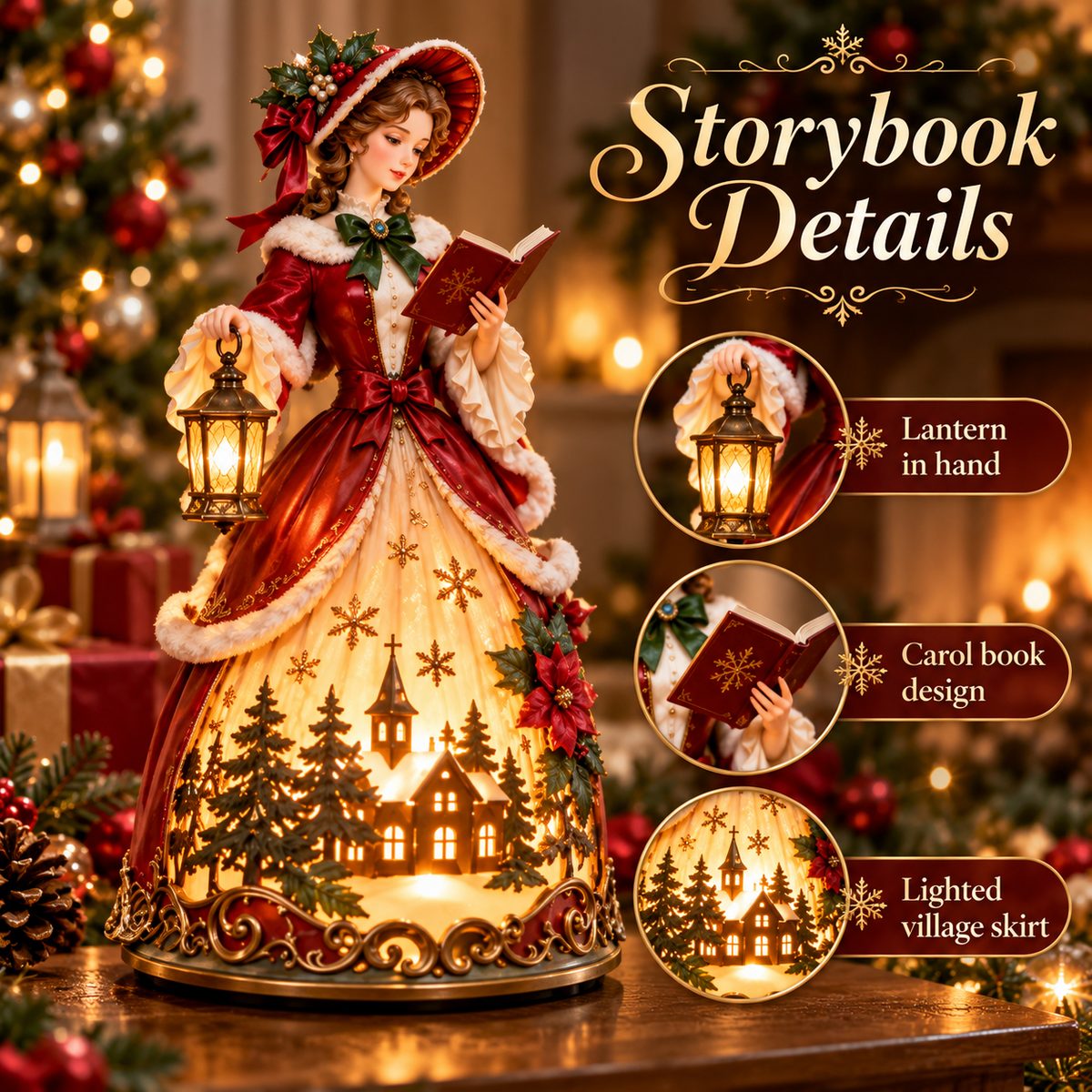 🏮 Holiday Celebration 50% OFF ✨- ❤️ Victorian Christmas Caroler Lady Lamp✨