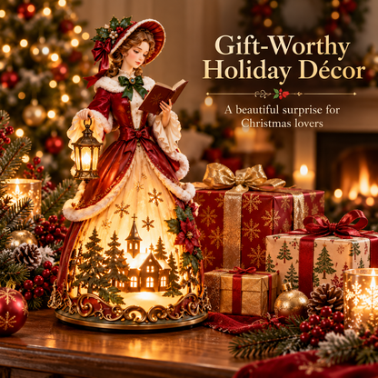 🏮 Holiday Celebration 50% OFF ✨- ❤️ Victorian Christmas Caroler Lady Lamp✨