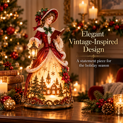 🏮 Holiday Celebration 50% OFF ✨- ❤️ Victorian Christmas Caroler Lady Lamp✨