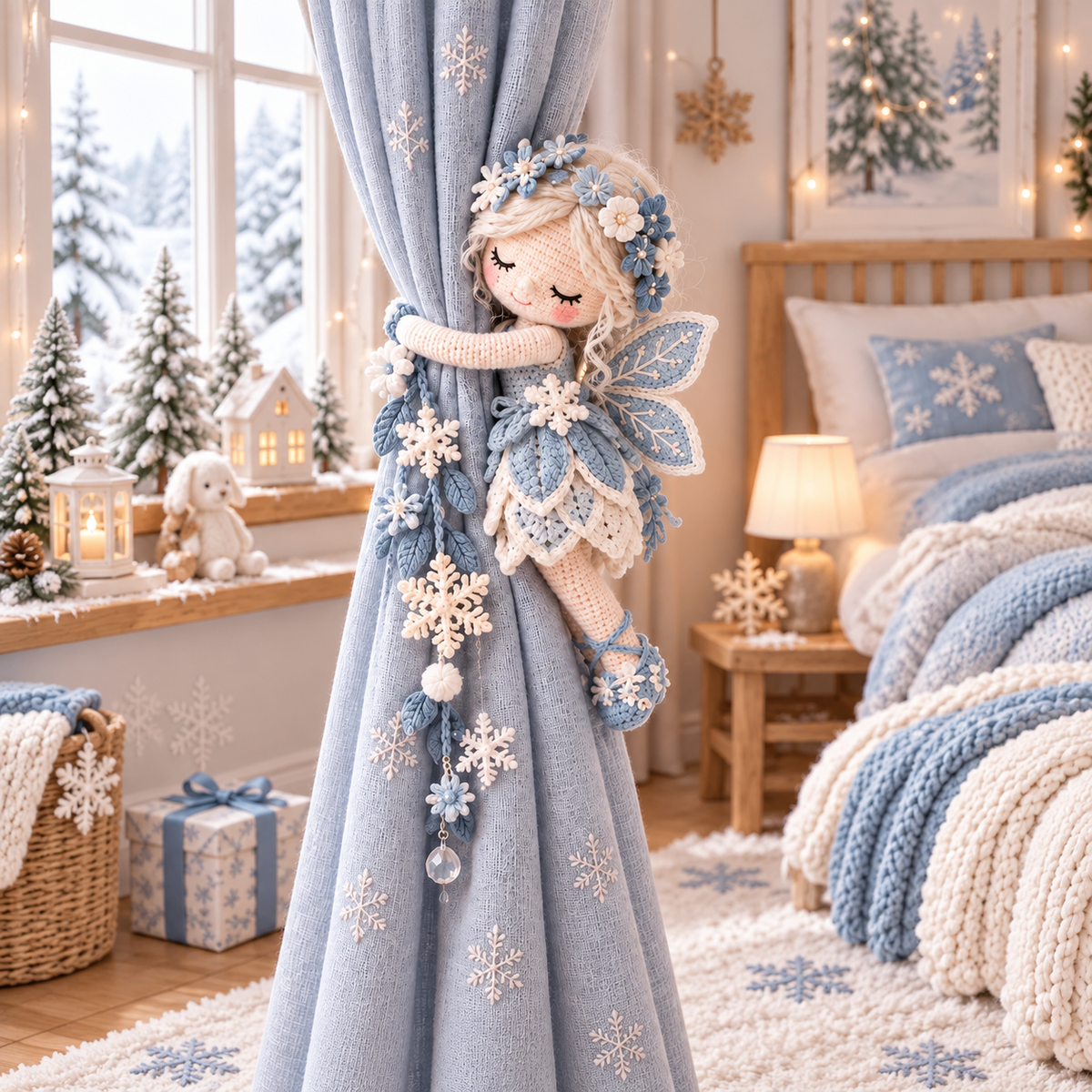 🧚Last day Promotion 🔥-🌸Whimsical Fairy Crochet Curtain Tiebacks for Magical Windows ✨