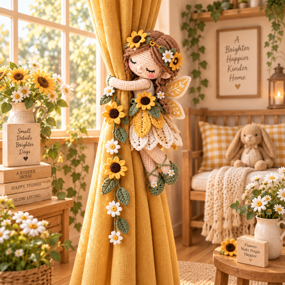 🧚Last day Promotion 🔥-🌸Whimsical Fairy Crochet Curtain Tiebacks for Magical Windows ✨