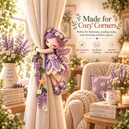 🧚Last day Promotion 🔥-🌸Whimsical Fairy Crochet Curtain Tiebacks for Magical Windows ✨