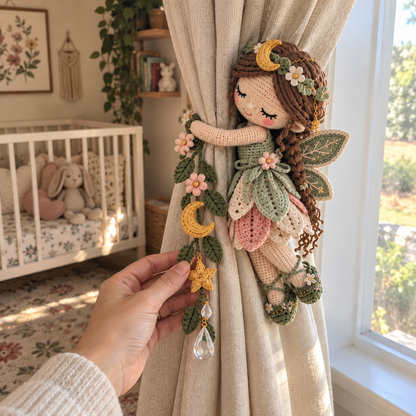 🧚Last day Promotion 🔥-🌸Whimsical Fairy Crochet Curtain Tiebacks for Magical Windows ✨