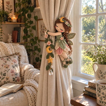 🧚Last day Promotion 🔥-🌸Whimsical Fairy Crochet Curtain Tiebacks for Magical Windows ✨