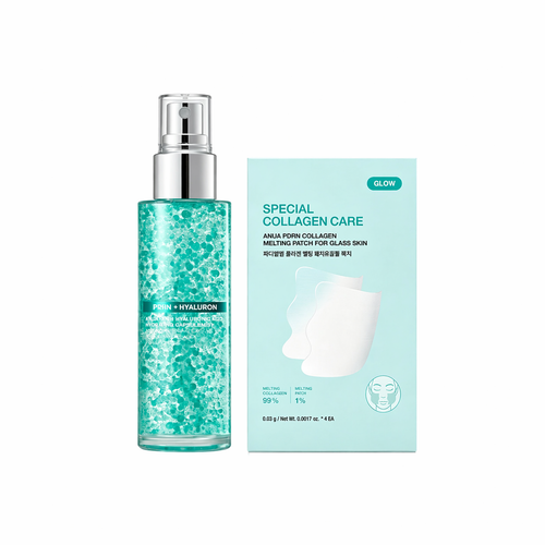 Kit anti-rides au collagène : Patch fondant pour le cou + Brume essence lumineuse au collagène