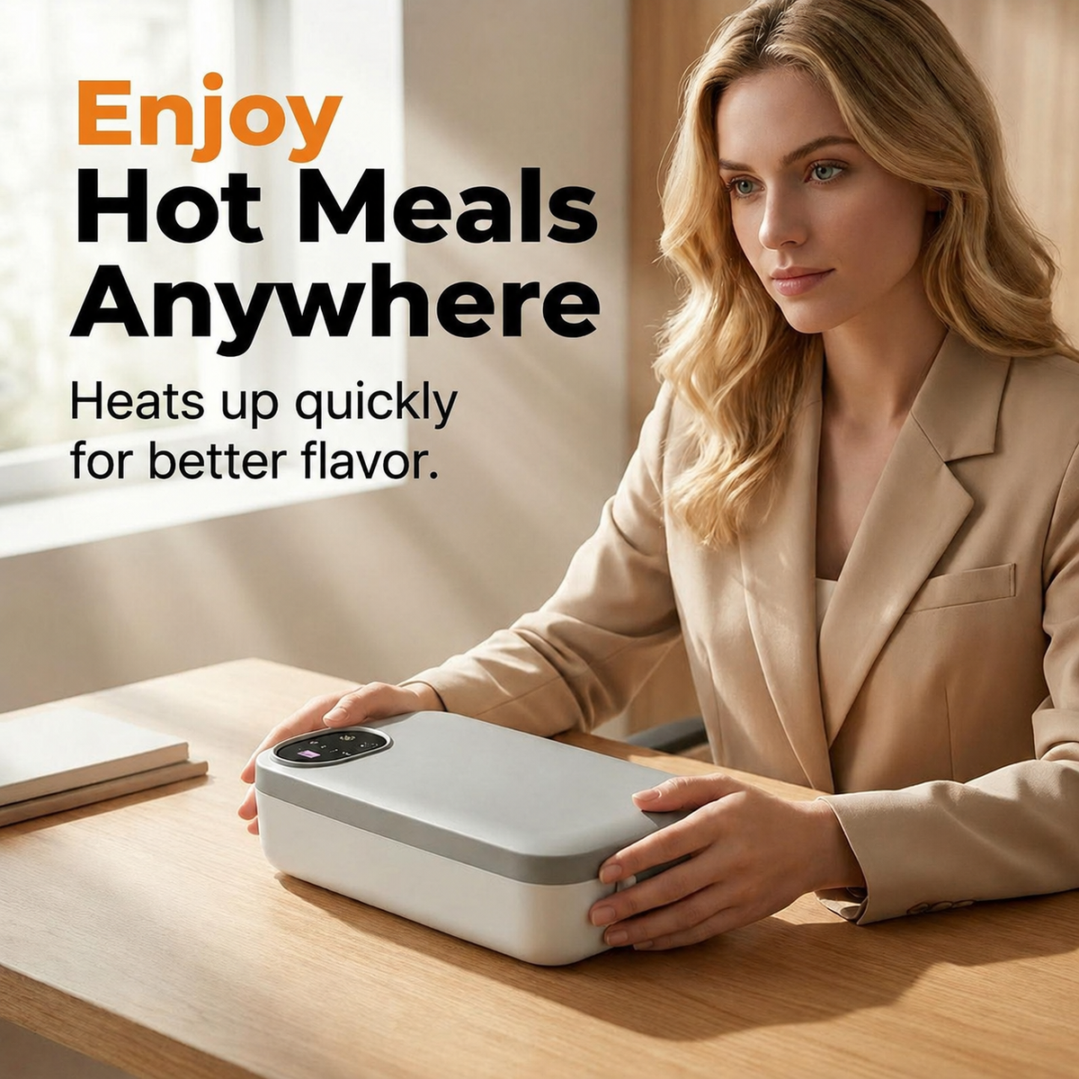 🎀🎀RECHARGEABLE🍱⚡ Portable electric lunch box with self-heating 🔋🌡️
