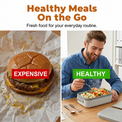 🎀🎀RECHARGEABLE🍱⚡ Portable electric lunch box with self-heating 🔋🌡️