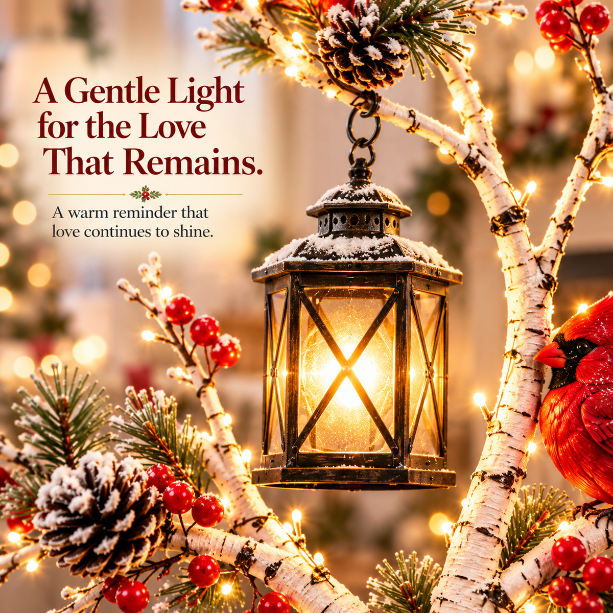 🏮 Last Day 50% OFF✨-❤️Light Up Winter with Cardinals and a Cozy Lantern! ✨