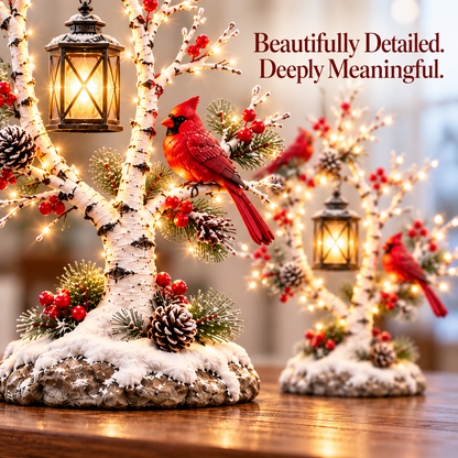 🏮 Last Day 50% OFF✨-❤️Light Up Winter with Cardinals and a Cozy Lantern! ✨