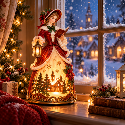 🏮 Holiday Celebration 50% OFF ✨- ❤️ Victorian Christmas Caroler Lady Lamp✨
