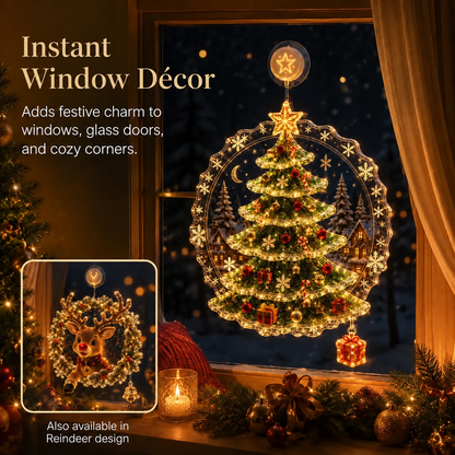 🔥 Last Day 50% OFF✨-🎄Lighted Christmas Window Decor with Warm LEDs🪟
