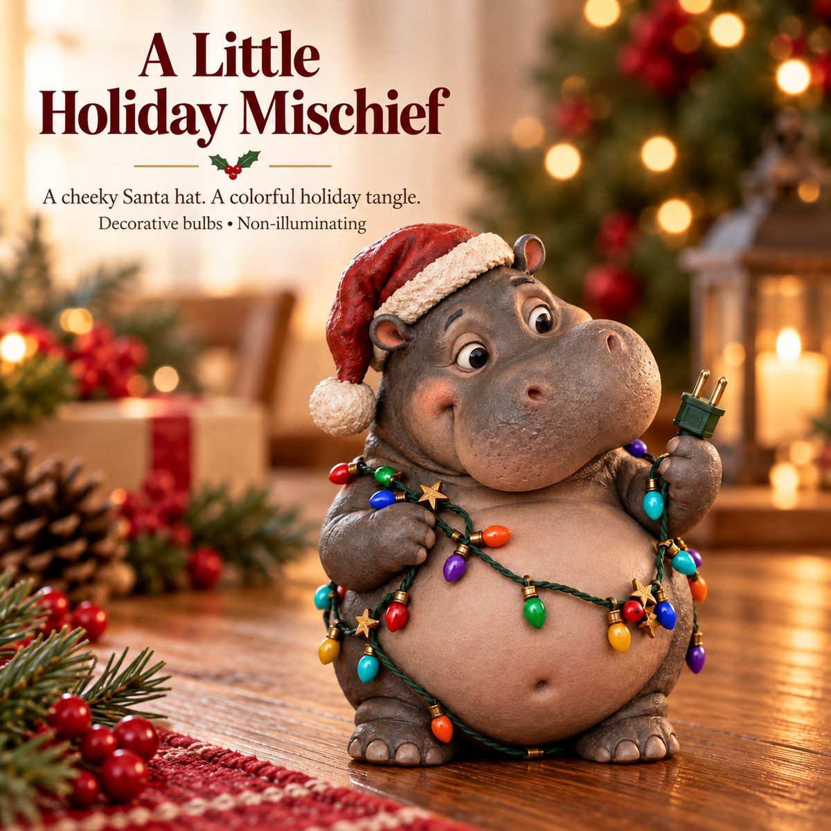 🦛 Last Day 50% OFF -🎄Meet the Merry Little Christmas Hippo Troublemakers! 🦛