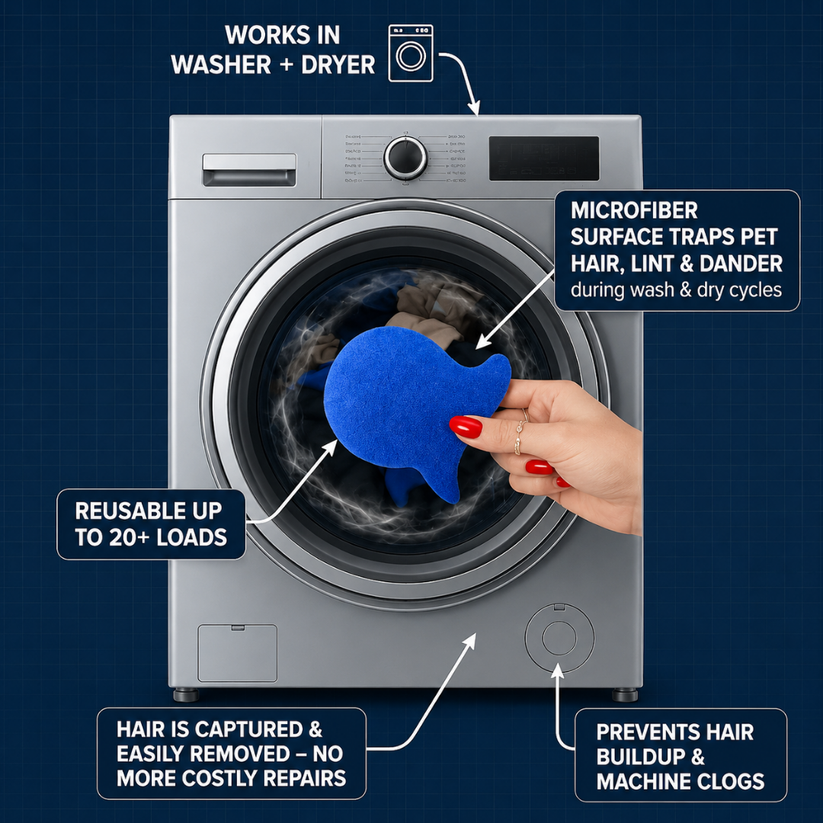 Laundry Pet Hair Removal Fish