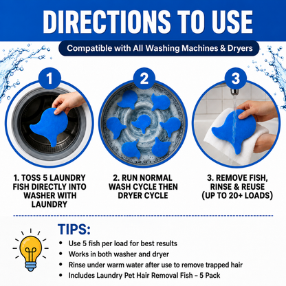 Laundry Pet Hair Removal Fish