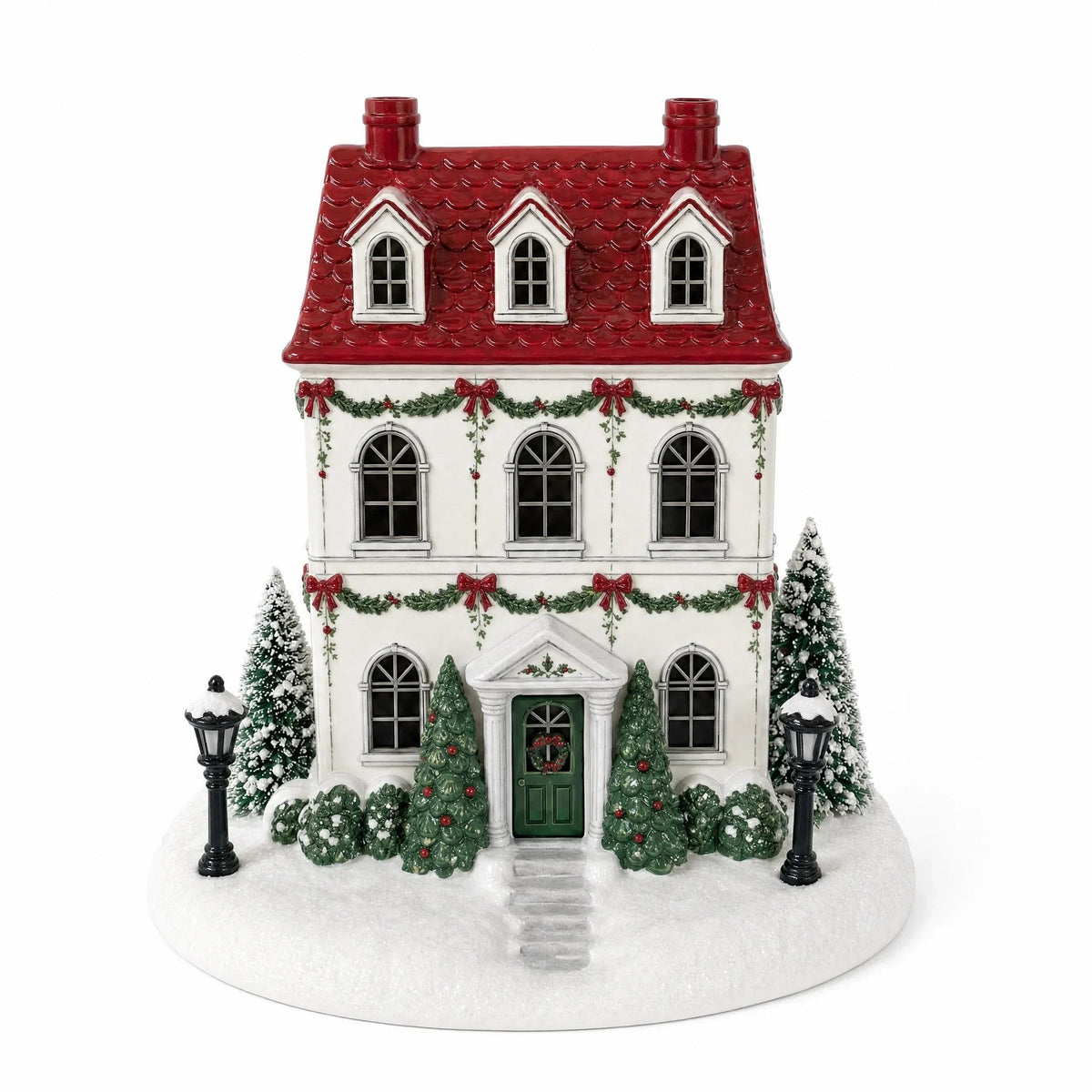 🎄 Christmas Village Aroma Diffuser – Light-Up Ceramic House with Chimney Mist
