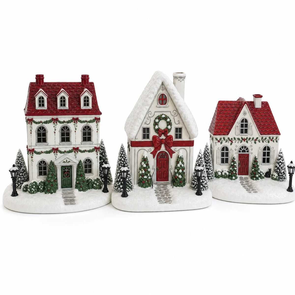 🎄 Christmas Village Aroma Diffuser – Light-Up Ceramic House with Chimney Mist