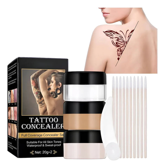 Kit Correcteur de Teint Haute Couvrance – Waterproof & Sur-Mesure Masquez tatouages