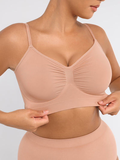 TK Plus-Size Wireless Nursing Bra with Pads – Seamless, Beautiful-Back Design for Full Busts