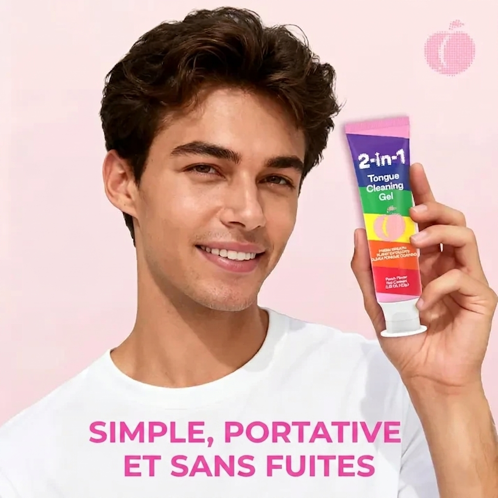 Kit de nettoyage de la langue 2-en-1 (aux extraits botaniques) — Rafraîchit l'haleine instantanément