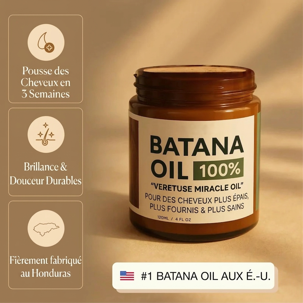 Huile naturelle de Batana pour la croissance des cheveux