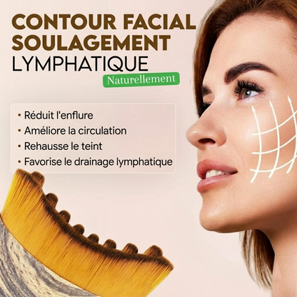 Brosse de Massage Lymphatique Visage — Sculptez, Dégonflez et Illuminez Votre Teint Naturellement
